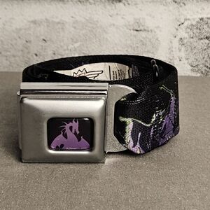 Buckle-Down Disney Black and Purple Belt with Metallic Buckle